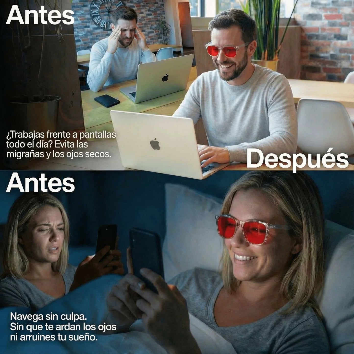 Gafas de luz azul sin graduar unisex - Blue Aura